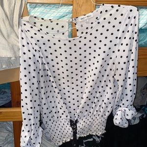 Fancy polka dot top